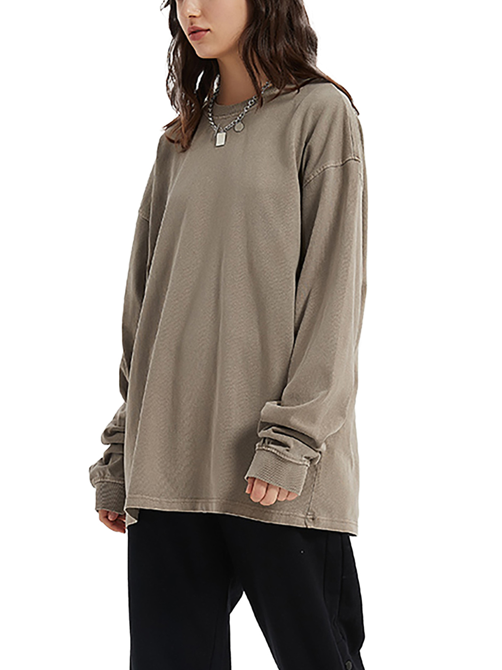 Enzyme Washed Long Sleeve T-Shirt – Custom Basics | Tapstitch-10